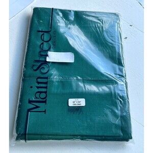 New Bardwil Linens Green Table Cloth Oblong 60x84 Main Street Seated 6-8 Cotton